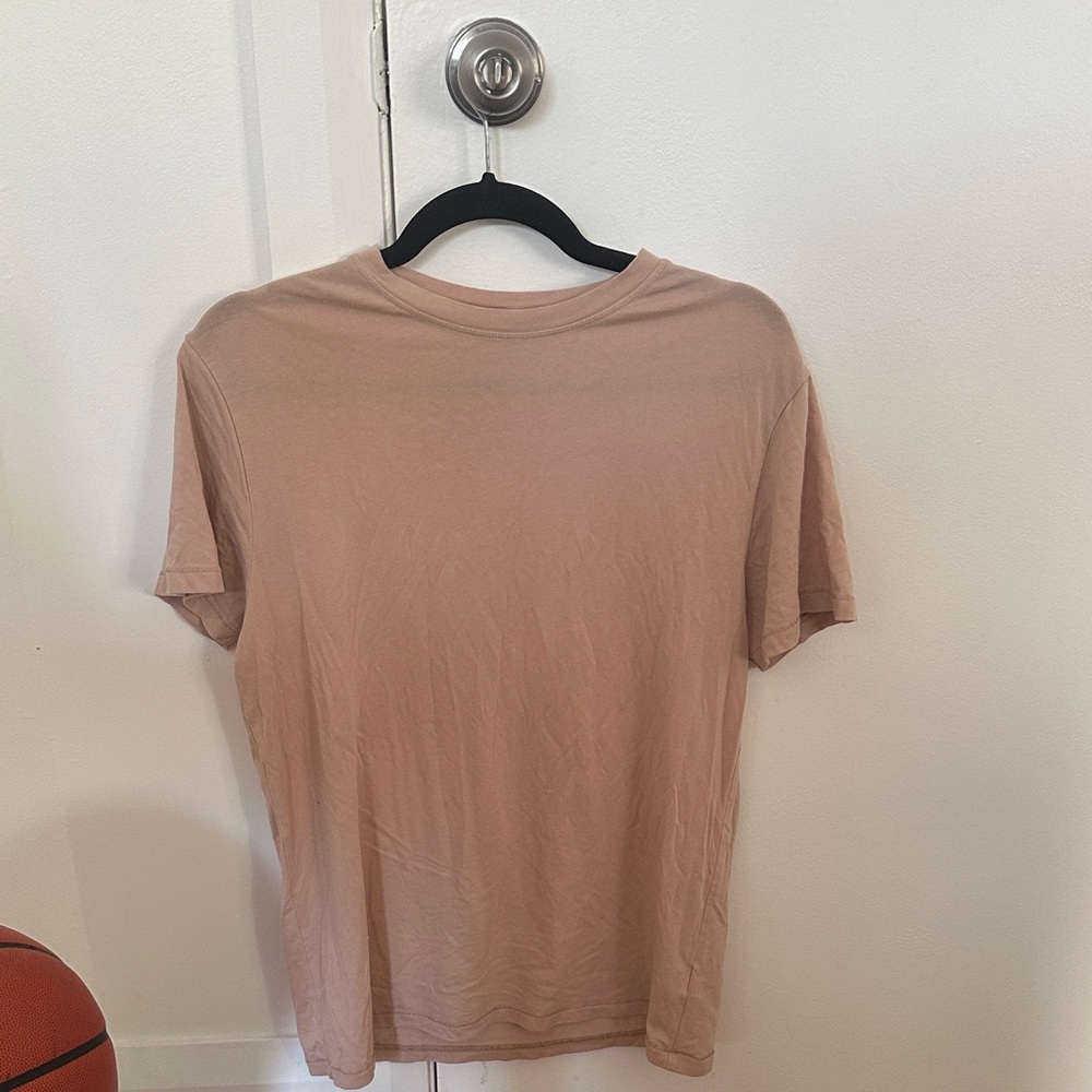 William Rast Men's Beige Short Sleeve Tee